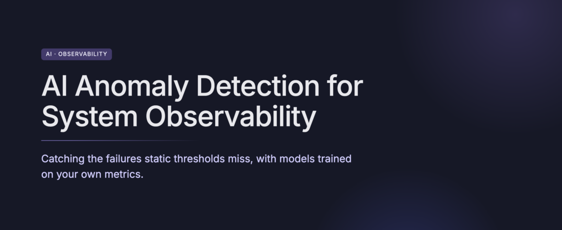 AI Anomaly Detection for System Observability