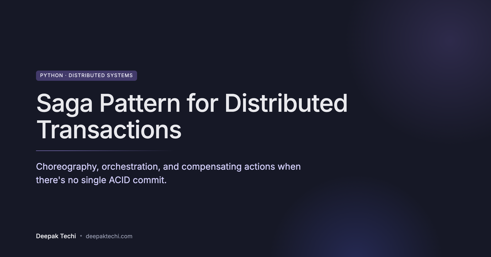 Saga Pattern in Python for Distributed Transactions