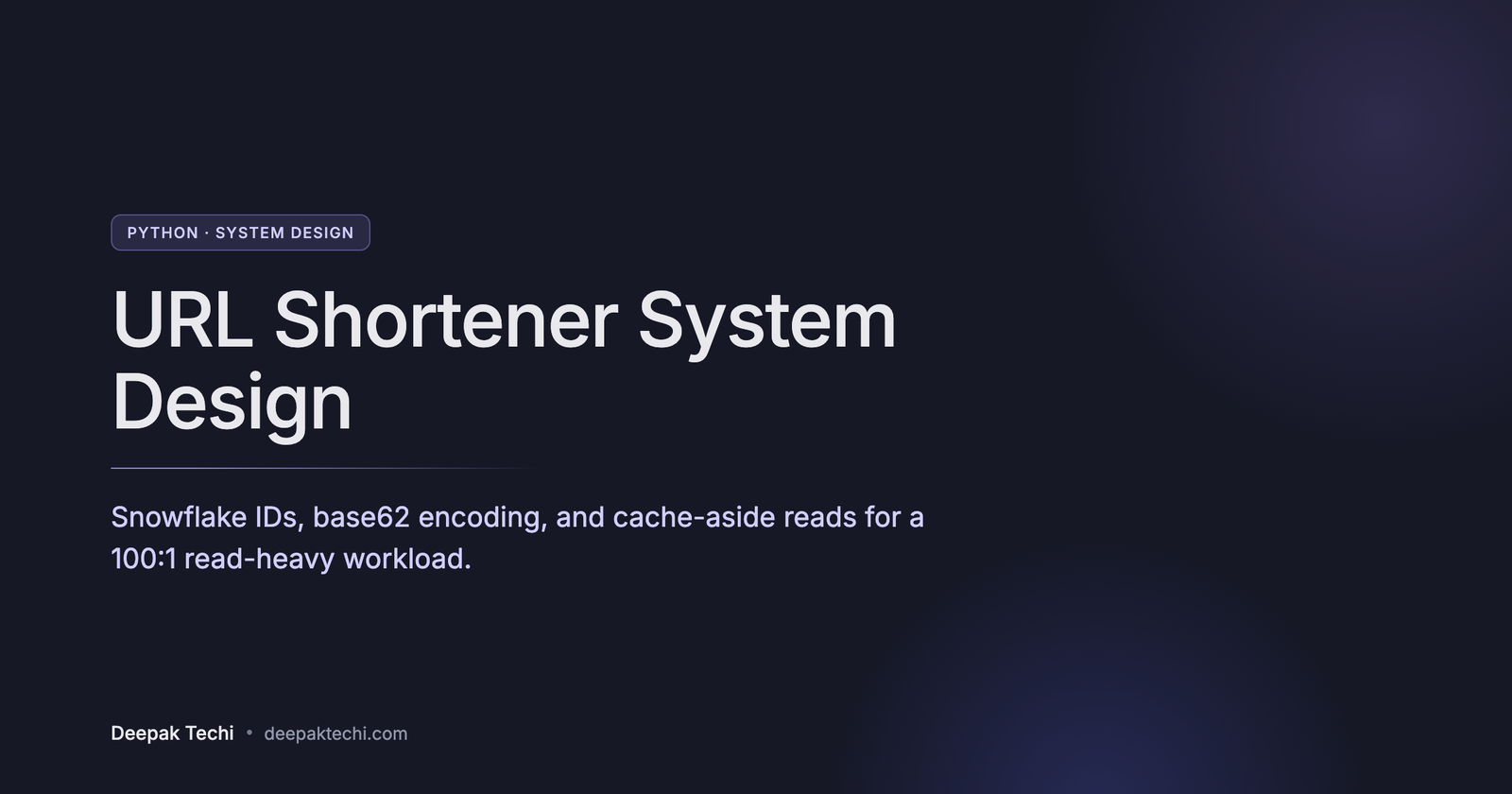 URL Shortener System Design in Python