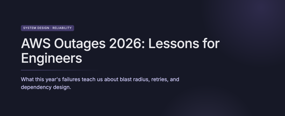 AWS Outages 2026: System Design Lessons for Engineers