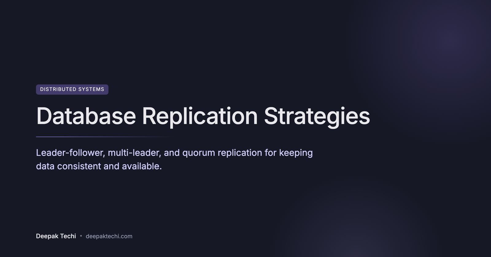 Database Replication Strategies for Distributed Systems
