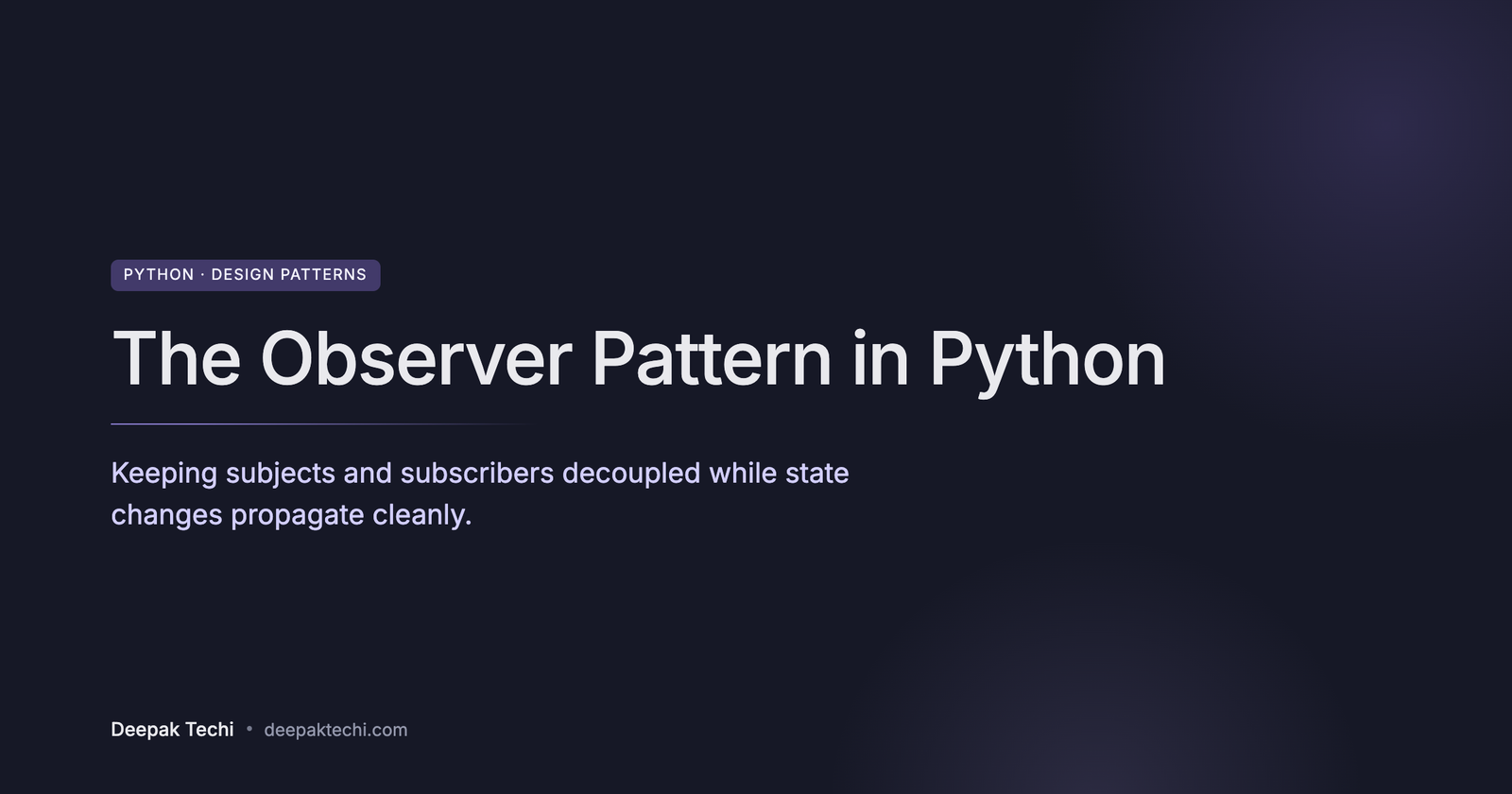 The Observer Pattern in Python: Building Event-Driven Systems That Don’t Break