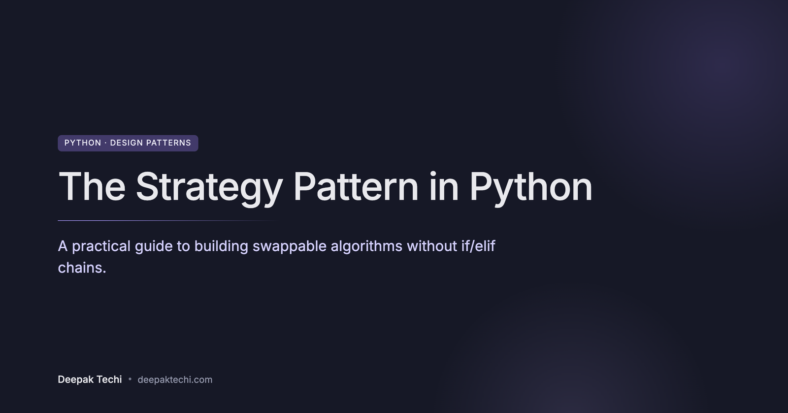 The Strategy Pattern in Python: A Practical Guide to Swappable Algorithms