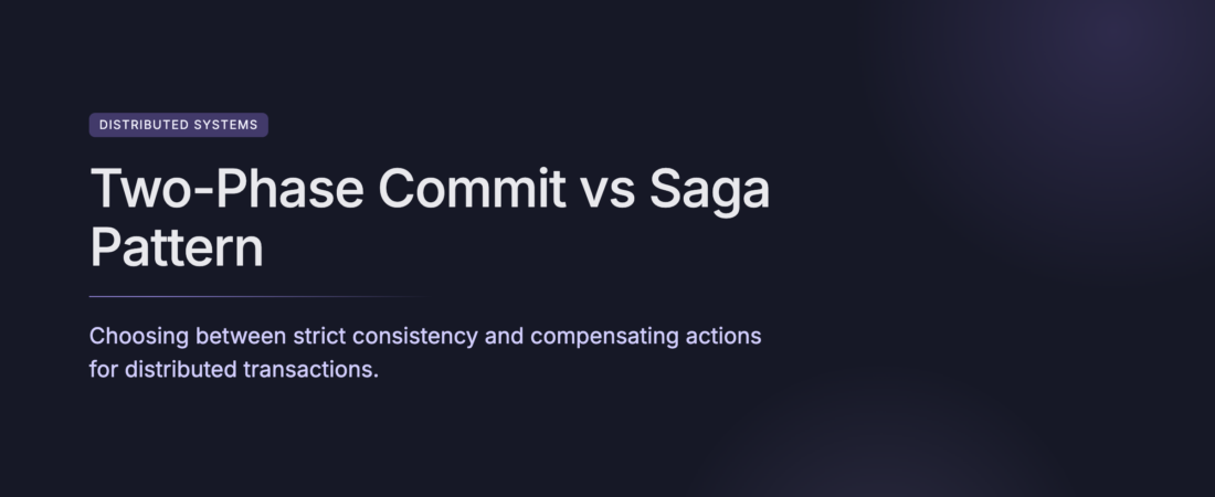 Two Phase Commit vs Saga Pattern for Distributed Transactions