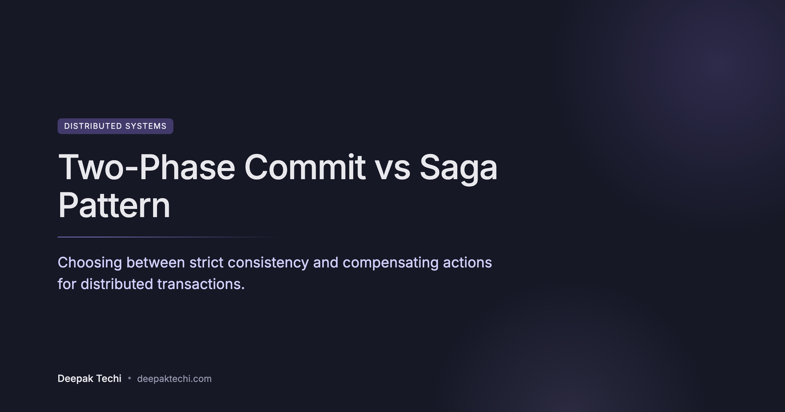 Two Phase Commit vs Saga Pattern for Distributed Transactions
